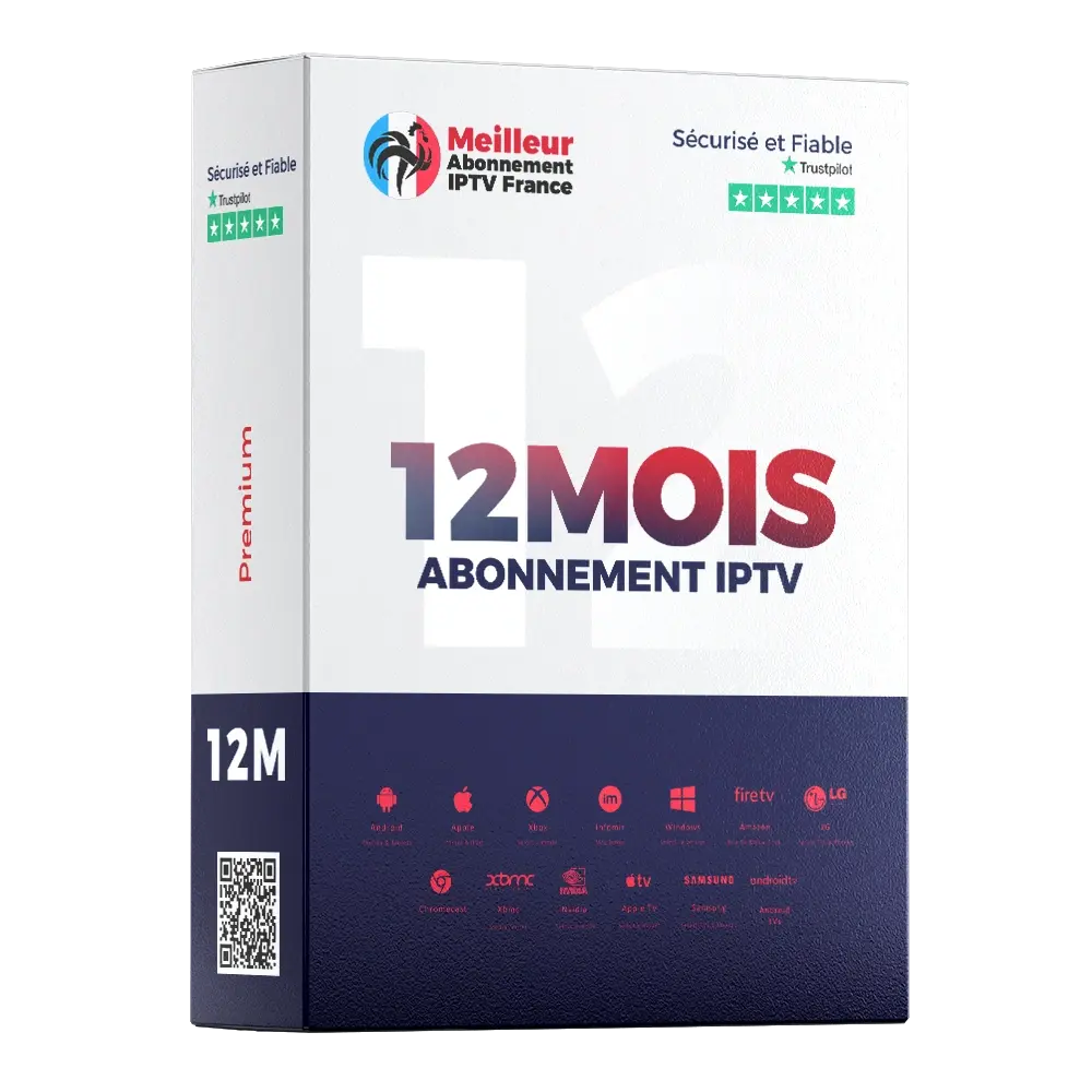 france IPTV abonnement 12 Mois – abonnement IPTV 12 mois premium en France, streaming HD/4K stable, compatible Smart TV, Android, iOS et Fire TV