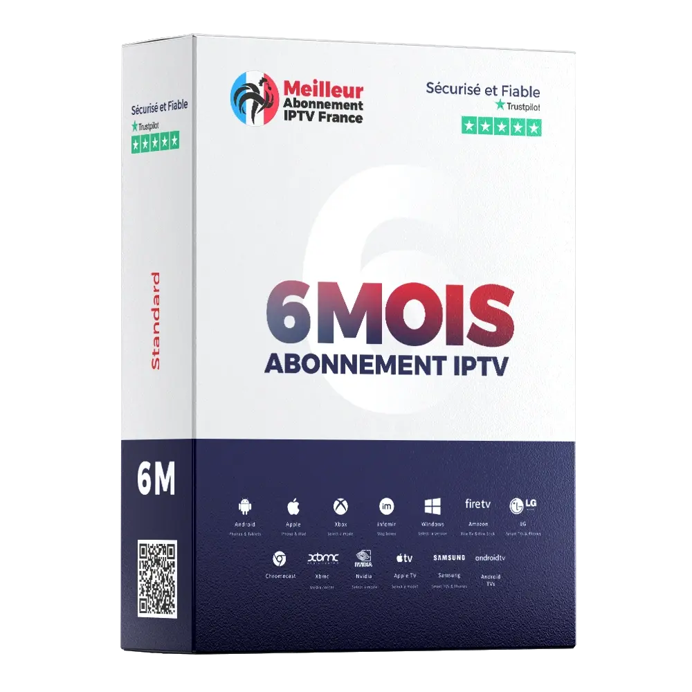 france IPTV abonnement 6 Mois – box abonnement IPTV 6 mois premium, pas cher et compatible Smart TV, Android, iOS avec streaming HD/4K stable