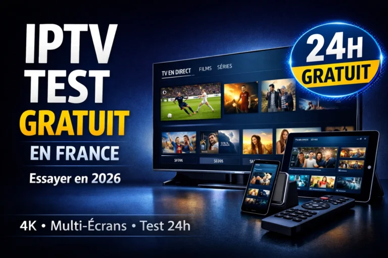 IPTV Test Gratuit en France sur Smart TV et multi-écrans en 2026